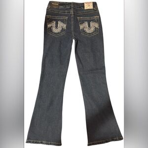 True Religion Girls High Rise Flare Crystal Jeans size 10